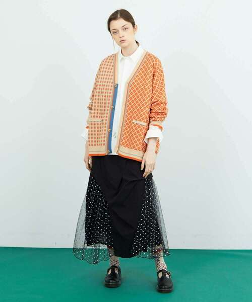 FRAPBOIS(フラボア)の「コモンカーデ(カーディガン/ボレロ・レディース・ベージュ/ブラック・1/2)」の22枚目の写真