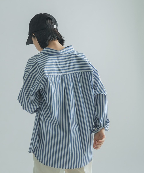 FORK&SPOON（フォークアンドスプーン）の「FORK&SPOON　ロンドンストライプシャツ（シャツ/ブラウス・レディース・ベージュ/ブルー・1）」の17枚目の写真