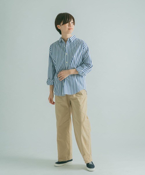 FORK&SPOON（フォークアンドスプーン）の「FORK&SPOON　ロンドンストライプシャツ（シャツ/ブラウス・レディース・ベージュ/ブルー・1）」の21枚目の写真