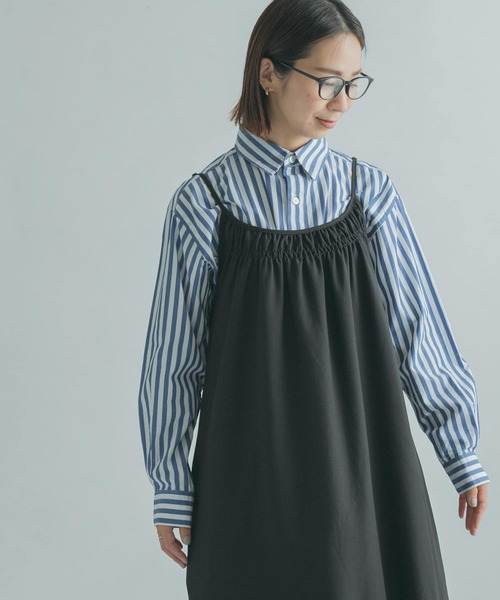 FORK&SPOON（フォークアンドスプーン）の「FORK&SPOON　ロンドンストライプシャツ（シャツ/ブラウス・レディース・ベージュ/ブルー・1）」の18枚目の写真