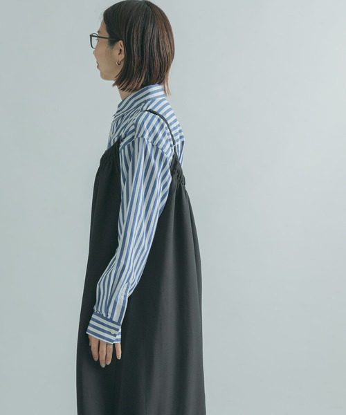 FORK&SPOON（フォークアンドスプーン）の「FORK&SPOON　ロンドンストライプシャツ（シャツ/ブラウス・レディース・ベージュ/ブルー・1）」の11枚目の写真