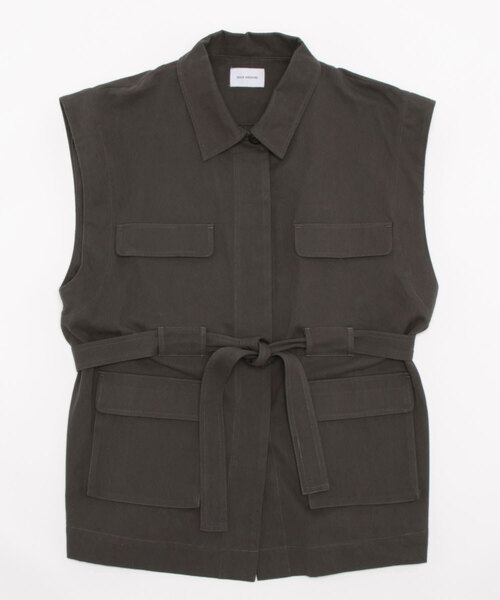 Doux archives（ドゥアルシーヴ）の「スイッチスリーブミリタリージャケット（ミリタリージャケット・レディース・チャコールグレー/ベージュ/カーキ・FREE）」の4枚目の写真