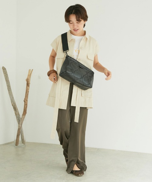 Doux archives（ドゥアルシーヴ）の「スイッチスリーブミリタリージャケット（ミリタリージャケット・レディース・チャコールグレー/ベージュ/カーキ・FREE）」の21枚目の写真