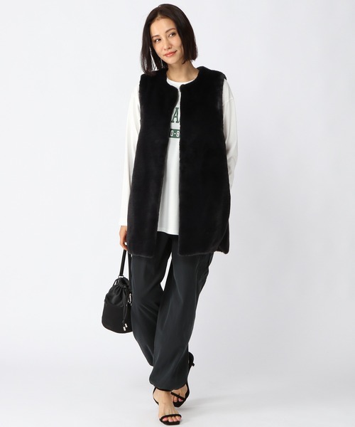 BARNYARDSTORM（バンヤードストーム）の「BARNYARDSTORM / ファーベスト（ブルゾン・レディース・ブラック/ブラウン・1/0）」の20枚目の写真