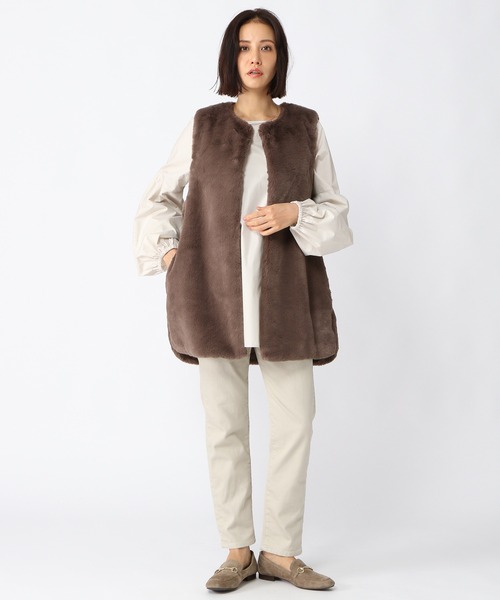 BARNYARDSTORM（バンヤードストーム）の「BARNYARDSTORM / ファーベスト（ブルゾン・レディース・ブラック/ブラウン・1/0）」の10枚目の写真