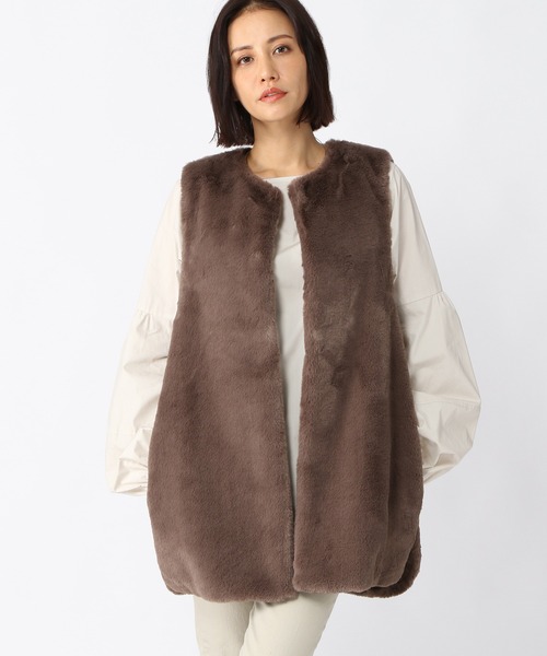 BARNYARDSTORM（バンヤードストーム）の「BARNYARDSTORM / ファーベスト（ブルゾン・レディース・ブラック/ブラウン・1/0）」の15枚目の写真