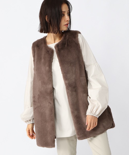 BARNYARDSTORM（バンヤードストーム）の「BARNYARDSTORM / ファーベスト（ブルゾン・レディース・ブラック/ブラウン・1/0）」の18枚目の写真