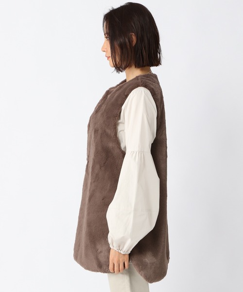 BARNYARDSTORM（バンヤードストーム）の「BARNYARDSTORM / ファーベスト（ブルゾン・レディース・ブラック/ブラウン・1/0）」の12枚目の写真