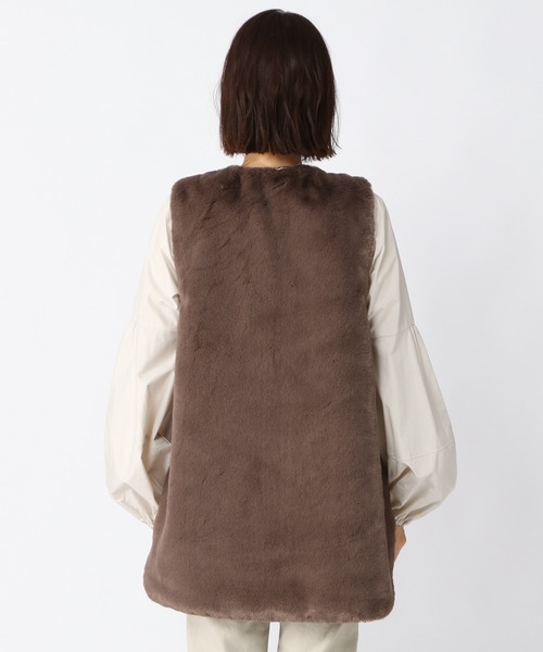 BARNYARDSTORM（バンヤードストーム）の「BARNYARDSTORM / ファーベスト（ブルゾン・レディース・ブラック/ブラウン・1/0）」の8枚目の写真