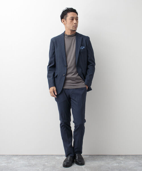 NOLLEY'S goodman(ノーリーズグッドマン)の「サーモウォーカー セットアップジャケット(※保温性抜群のストレッチ素材)(テーラードジャケット・メンズ・ネイビー/グレー/ブルー・S/M/L/XL)」の8枚目の写真