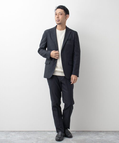 NOLLEY'S goodman(ノーリーズグッドマン)の「サーモウォーカー セットアップジャケット(※保温性抜群のストレッチ素材)(テーラードジャケット・メンズ・ネイビー/グレー/ブルー・S/M/L/XL)」の12枚目の写真