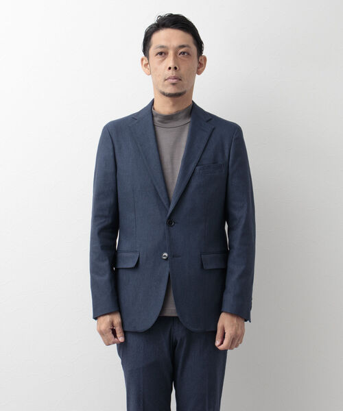 NOLLEY'S goodman(ノーリーズグッドマン)の「サーモウォーカー セットアップジャケット(※保温性抜群のストレッチ素材)(テーラードジャケット・メンズ・ネイビー/グレー/ブルー・S/M/L/XL)」の17枚目の写真
