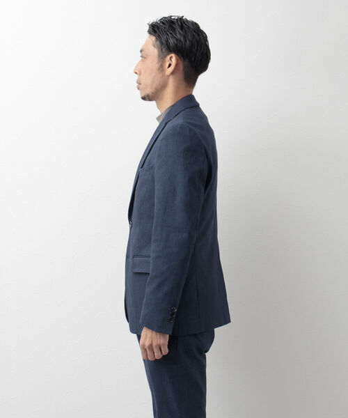 NOLLEY'S goodman(ノーリーズグッドマン)の「サーモウォーカー セットアップジャケット(※保温性抜群のストレッチ素材)(テーラードジャケット・メンズ・ネイビー/グレー/ブルー・S/M/L/XL)」の18枚目の写真