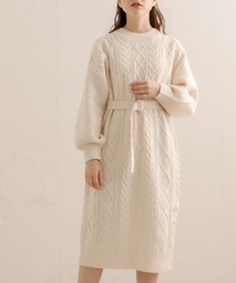 OLIVE des OLIVE | 【WEB限定カラー有】ケーブルニットワンピース(ワンピース)