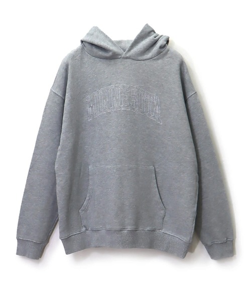 CORISCO（コリスコ）の「ヘビーウエイト裏毛カレッジ刺しゅうBIGプルパーカー(M1)（パーカー・メンズ・ホワイト/レッド/ブラック/ブルー/グレー・MEDIUM/LARGE/X-LARGE）」の4枚目の写真