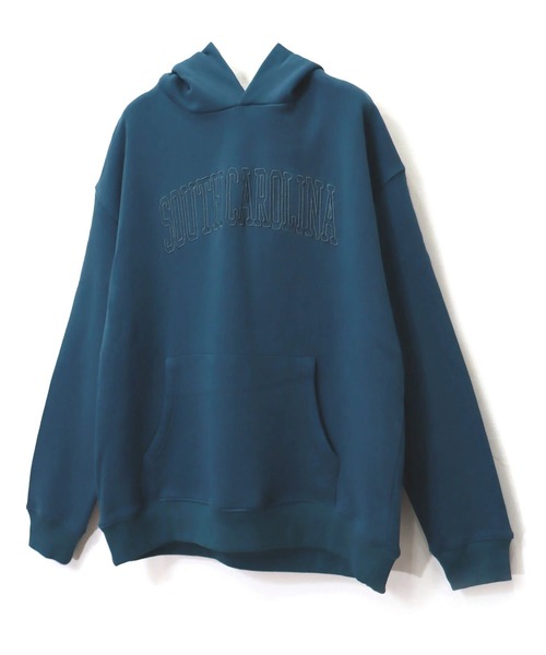 CORISCO（コリスコ）の「ヘビーウエイト裏毛カレッジ刺しゅうBIGプルパーカー(M1)（パーカー・メンズ・ホワイト/レッド/ブラック/ブルー/グレー・MEDIUM/LARGE/X-LARGE）」の2枚目の写真