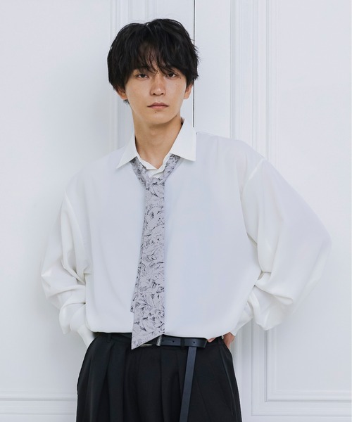 Ellno Loset(エルノロゼット)の「柄ボウタイシャツ(シャツ/ブラウス・メンズ・ブラック/オフホワイト/ブルーグレー・MEDIUM/LARGE)」の10枚目の写真