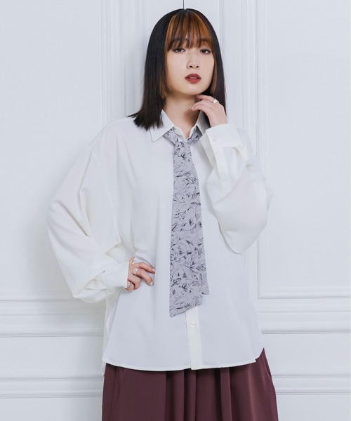 Ellno Loset(エルノロゼット)の「柄ボウタイシャツ(シャツ/ブラウス・メンズ・ブラック/オフホワイト/ブルーグレー・MEDIUM/LARGE)」の14枚目の写真