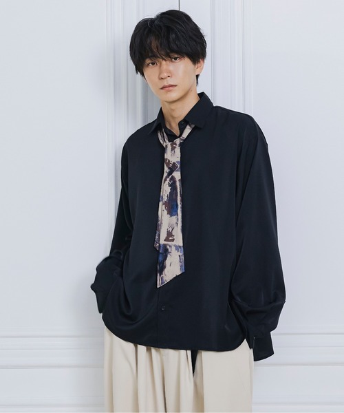 柄ボウタイシャツ（シャツ/ブラウス）｜Ellno Loset（エルノロゼット