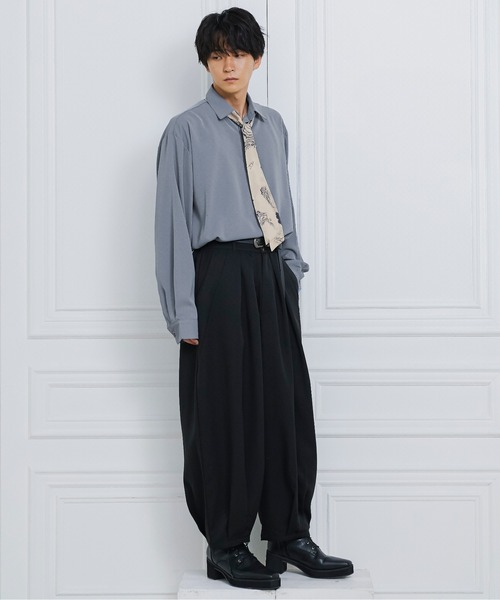 Ellno Loset(エルノロゼット)の「柄ボウタイシャツ(シャツ/ブラウス・メンズ・ブラック/オフホワイト/ブルーグレー・MEDIUM/LARGE)」の19枚目の写真