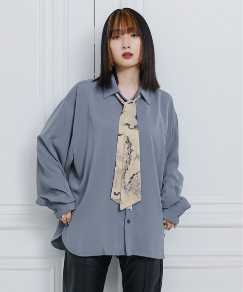 Ellno Loset(エルノロゼット)の「柄ボウタイシャツ(シャツ/ブラウス・メンズ・ブラック/オフホワイト/ブルーグレー・MEDIUM/LARGE)」の12枚目の写真