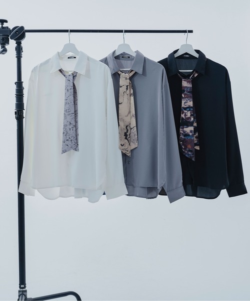 柄ボウタイシャツ（シャツ/ブラウス）｜Ellno Loset（エルノロゼット