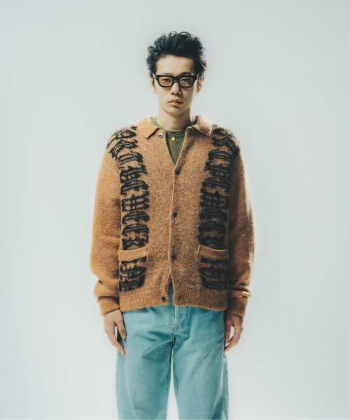FTW(エフティダブリュー)の「MOHAIR SHIRT CARDIGAN(カーディガン/ボレロ・メンズ・レオパード/ネイビー/グリーン/ブラウン/ゼブラ・MEDIUM/LARGE)」の6枚目の写真