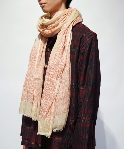 Badhiya（バディ―ヤ）の「stole-pattarn6-（ストール/ショール・メンズ・レッド・FREE）」の4枚目の写真