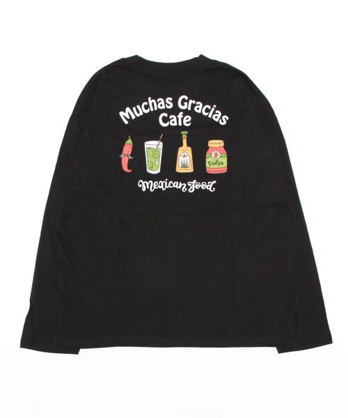 STYLEBLOCK(スタイルブロック)の「ビッグシルエットプリントロングTシャツ(Tシャツ/カットソー・メンズ・カーキ/ブラック/ホワイト/ホワイト系その他/ネイビー/ワイン・L/M/LL)」の7枚目の写真