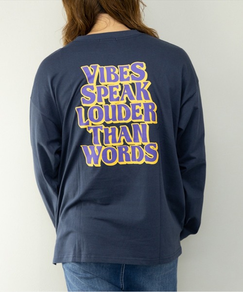 STYLEBLOCK(スタイルブロック)の「ビッグシルエットプリントロングTシャツ(Tシャツ/カットソー・メンズ・カーキ/ブラック/ホワイト/ホワイト系その他/ネイビー/ワイン・L/M/LL)」の5枚目の写真