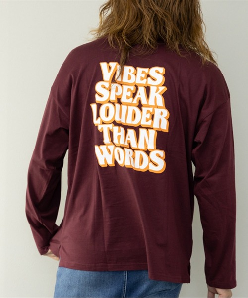 STYLEBLOCK(スタイルブロック)の「ビッグシルエットプリントロングTシャツ(Tシャツ/カットソー・メンズ・カーキ/ブラック/ホワイト/ホワイト系その他/ネイビー/ワイン・L/M/LL)」の6枚目の写真