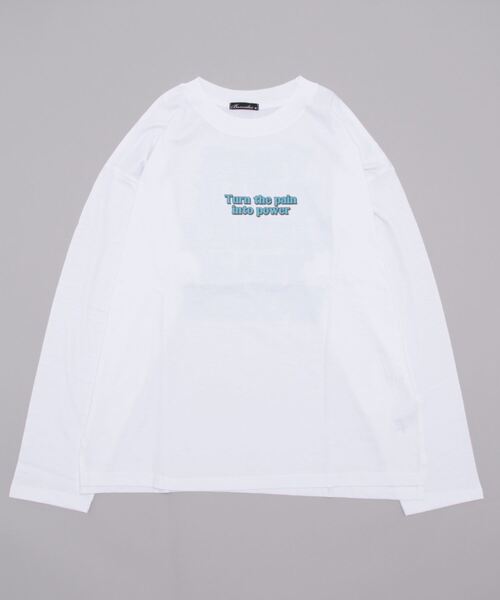 STYLEBLOCK(スタイルブロック)の「ビッグシルエットプリントロングTシャツ(Tシャツ/カットソー・メンズ・カーキ/ブラック/ホワイト/ホワイト系その他/ネイビー/ワイン・L/M/LL)」の9枚目の写真