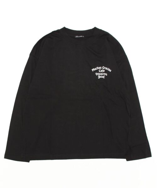 STYLEBLOCK(スタイルブロック)の「ビッグシルエットプリントロングTシャツ(Tシャツ/カットソー・メンズ・カーキ/ブラック/ホワイト/ホワイト系その他/ネイビー/ワイン・L/M/LL)」の11枚目の写真