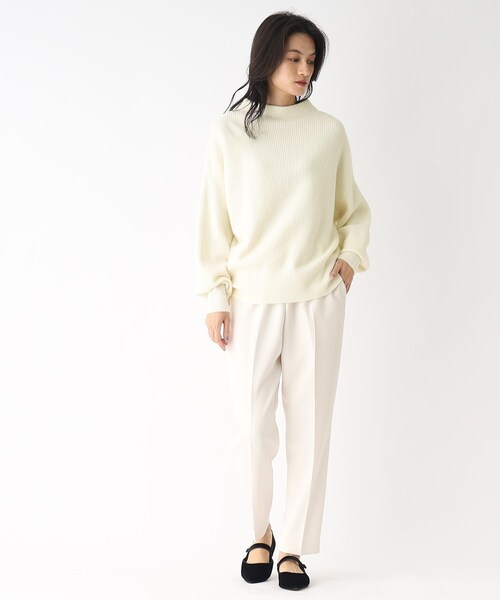 OPAQUE.CLIP（オペークドットクリップ）の「◆【大草直子さんコラボ】アンゴラ混ボトルネックニット（ニット/セーター・レディース・グレー/イエロー/ホワイト系/ライトグリーン/ライトブルー/ベージュ・38/40）」の22枚目の写真