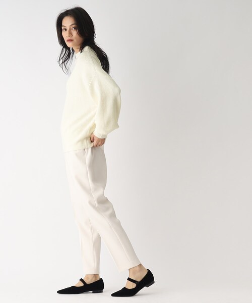 OPAQUE.CLIP（オペークドットクリップ）の「◆【大草直子さんコラボ】アンゴラ混ボトルネックニット（ニット/セーター・レディース・グレー/イエロー/ホワイト系/ライトグリーン/ライトブルー/ベージュ・38/40）」の17枚目の写真