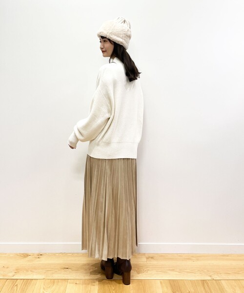 OPAQUE.CLIP（オペークドットクリップ）の「◆【大草直子さんコラボ】アンゴラ混ボトルネックニット（ニット/セーター・レディース・グレー/イエロー/ホワイト系/ライトグリーン/ライトブルー/ベージュ・38/40）」の13枚目の写真