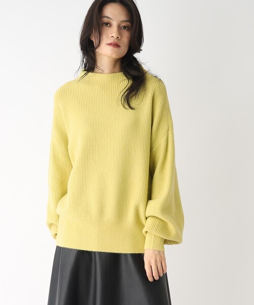 OPAQUE.CLIP（オペークドットクリップ）の「◆【大草直子さんコラボ】アンゴラ混ボトルネックニット（ニット/セーター・レディース・グレー/イエロー/ホワイト系/ライトグリーン/ライトブルー/ベージュ・38/40）」の14枚目の写真