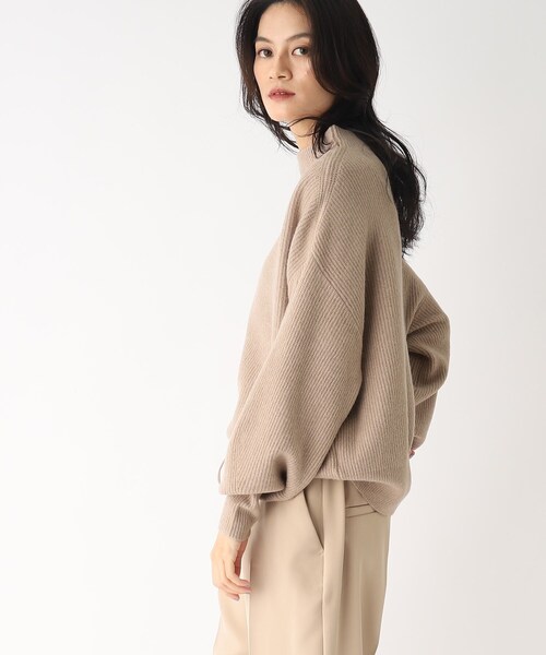 OPAQUE.CLIP（オペークドットクリップ）の「◆【大草直子さんコラボ】アンゴラ混ボトルネックニット（ニット/セーター・レディース・グレー/イエロー/ホワイト系/ライトグリーン/ライトブルー/ベージュ・38/40）」の10枚目の写真