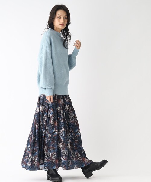 OPAQUE.CLIP（オペークドットクリップ）の「◆【大草直子さんコラボ】アンゴラ混ボトルネックニット（ニット/セーター・レディース・グレー/イエロー/ホワイト系/ライトグリーン/ライトブルー/ベージュ・38/40）」の11枚目の写真