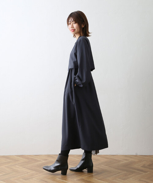 La TOTALITE（ラトータリテ）の「バイカラーシャツワンピース（ワンピース・レディース・ブルー系その他/ベージュ/ネイビー・FREE）」の13枚目の写真