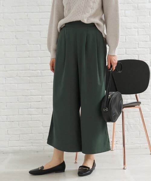 SHOO・LA・RUE(シューラルー)の「◆シンプルワイドパンツ(その他パンツ・レディース・ワインレッド/ダークグリーン/ナチュラル/ブラック・00)」の4枚目の写真