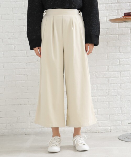 SHOO・LA・RUE(シューラルー)の「◆シンプルワイドパンツ(その他パンツ・レディース・ワインレッド/ダークグリーン/ナチュラル/ブラック・00)」の6枚目の写真