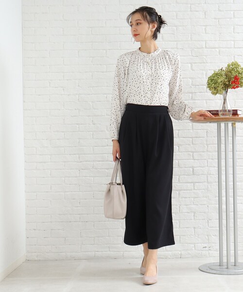 SHOO・LA・RUE(シューラルー)の「◆シンプルワイドパンツ(その他パンツ・レディース・ワインレッド/ダークグリーン/ナチュラル/ブラック・00)」の15枚目の写真