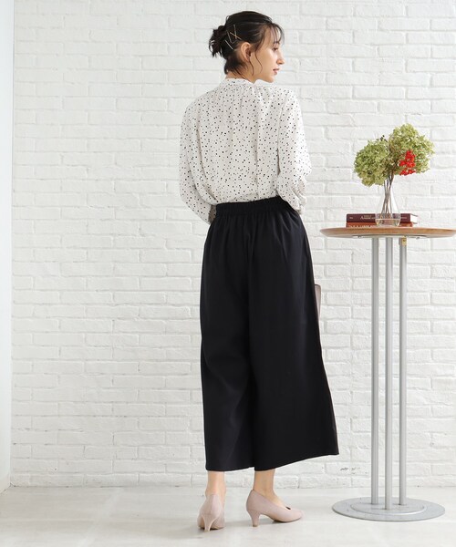 SHOO・LA・RUE(シューラルー)の「◆シンプルワイドパンツ(その他パンツ・レディース・ワインレッド/ダークグリーン/ナチュラル/ブラック・00)」の17枚目の写真