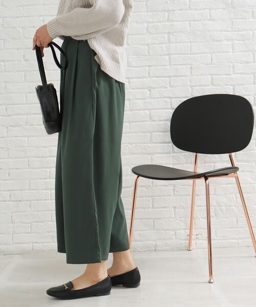 SHOO・LA・RUE(シューラルー)の「◆シンプルワイドパンツ(その他パンツ・レディース・ワインレッド/ダークグリーン/ナチュラル/ブラック・00)」の20枚目の写真