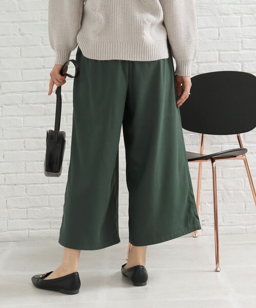 SHOO・LA・RUE(シューラルー)の「◆シンプルワイドパンツ(その他パンツ・レディース・ワインレッド/ダークグリーン/ナチュラル/ブラック・00)」の21枚目の写真