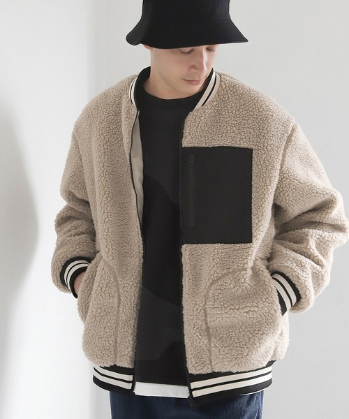 LAKOLE(ラコレ)の「【PARK】シープボアブルゾン / 162542(ブルゾン・メンズ・ブラック/ブラウン/アイボリー・MEDIUM/LARGE/X-LARGE)」の2枚目の写真