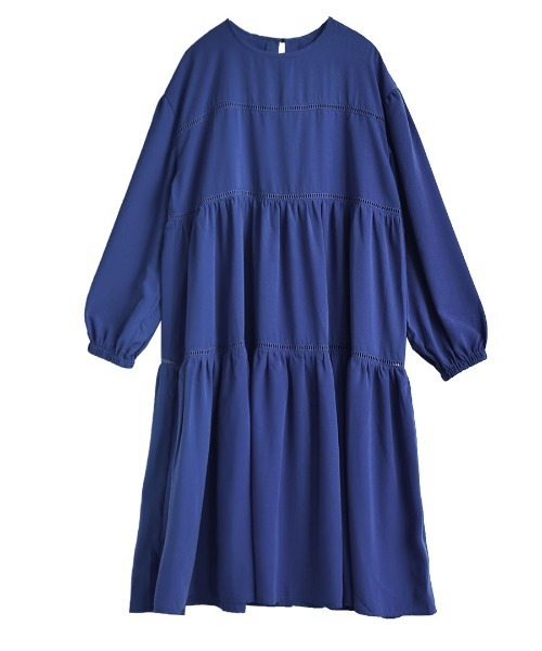 zootie（ズーティー）の「はしごレース ティアードワンピース（ワンピース・レディース・ロイヤルブルー/ブラック/ピンク・M）」の13枚目の写真