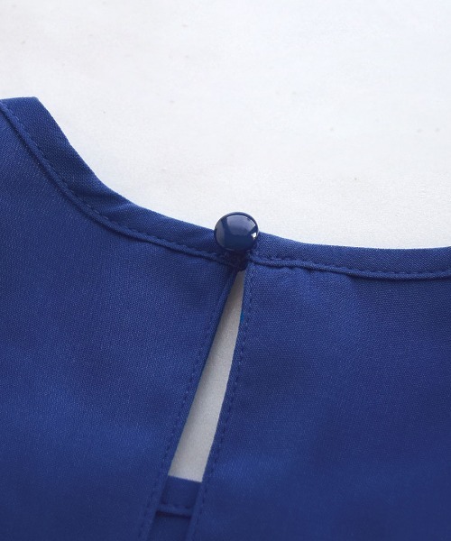 zootie（ズーティー）の「はしごレース ティアードワンピース（ワンピース・レディース・ロイヤルブルー/ブラック/ピンク・M）」の5枚目の写真