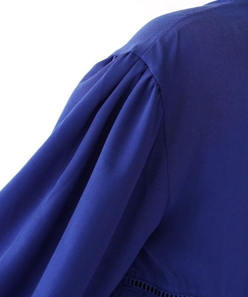 zootie（ズーティー）の「はしごレース ティアードワンピース（ワンピース・レディース・ロイヤルブルー/ブラック/ピンク・M）」の7枚目の写真